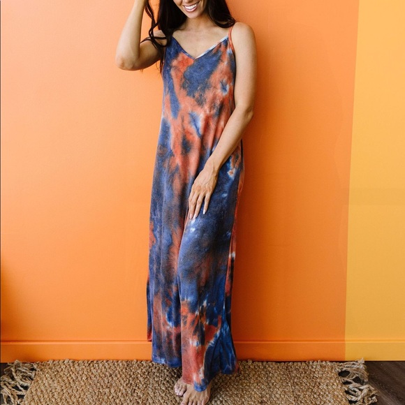 Forever Dolled Up Dresses & Skirts - CORAL REEF TIE DYE MAXI